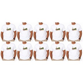 10x Adult Melbourne Victoria Australia T-Shirt Bulk Pack - White (100% Cotton Souvenir Gift Tee Top)