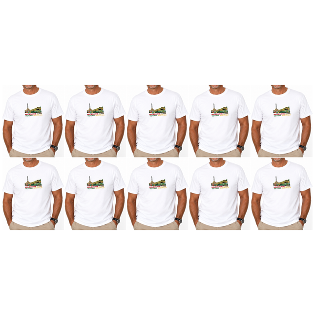 10x Adult Melbourne Victoria Australia T-Shirt Bulk Pack - White (100% Cotton Souvenir Gift Tee Top)