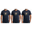 3x Adult Koala Land Australia Map T-Shirt Pack - Navy Blue (100% Cotton Souvenir Gift Tee Top)