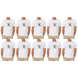 10x Adult Koala Land Australia Map T-Shirt Bulk Pack - White (100% Cotton Souvenir Gift Tee Top)