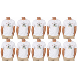 10x Adult Koala Land Australia Map T-Shirt Bulk Pack - White (100% Cotton Souvenir Gift Tee Top)