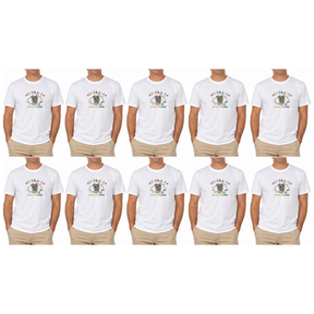 10x Adult Koala Land Australia Map T-Shirt Bulk Pack - White (100% Cotton Souvenir Gift Tee Top)