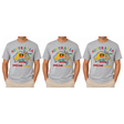 3x Adult Australia Kangaroo/Koala "Dream Land" T-Shirt Pack - Grey (100% Cotton Souvenir Tee Top)