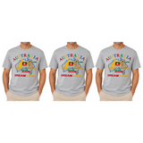 3x Adult Australia Kangaroo/Koala "Dream Land" T-Shirt Pack - Grey (100% Cotton Souvenir Tee Top)