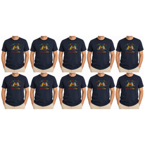 10x Adult Australia Kangaroo/Koala "Dream Land" T-Shirt Bulk Pack - Navy (100% Cotton Souvenir Tee Top)