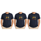 3x Adult Australia Kangaroo/Koala "Dream Land" T-Shirt Pack - Navy (100% Cotton Souvenir Tee Top)