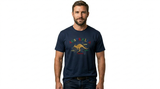 Adult Australia Kangaroo T Shirt Tee 100% Cotton Top Aussie Day - Navy - XXL