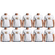 10x Adult Kangaroo Australia Map T-Shirt Bulk Pack - White (100% Cotton Souvenir Gift Tee Top)