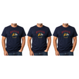3x Adult Kangaroo Emu Australia Melbourne T-Shirt Pack - Navy Blue (100% Cotton Souvenir Gift Top)