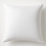 100% Cotton European Square Pillowcase - 400 Thread Count - Striped White