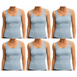 6x ExOfficio Womens Sleeveless Travel Tank Top Bulk Pack - Light Blue (Camisole Singlet E3P3)