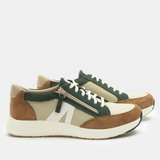 Alegria Eazeer Womens Athletic Shoes - Nomad (Vegan Leather Sneakers w/ Side Zip)