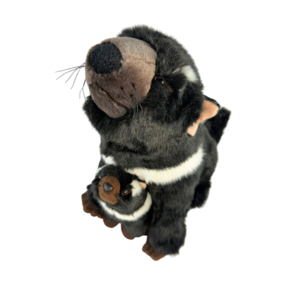 Bocchetta Ebony & Zippy 28cm Tasmanian Devil with Baby Plush Toy (Australian Stuffed Animal Souvenir Gift)