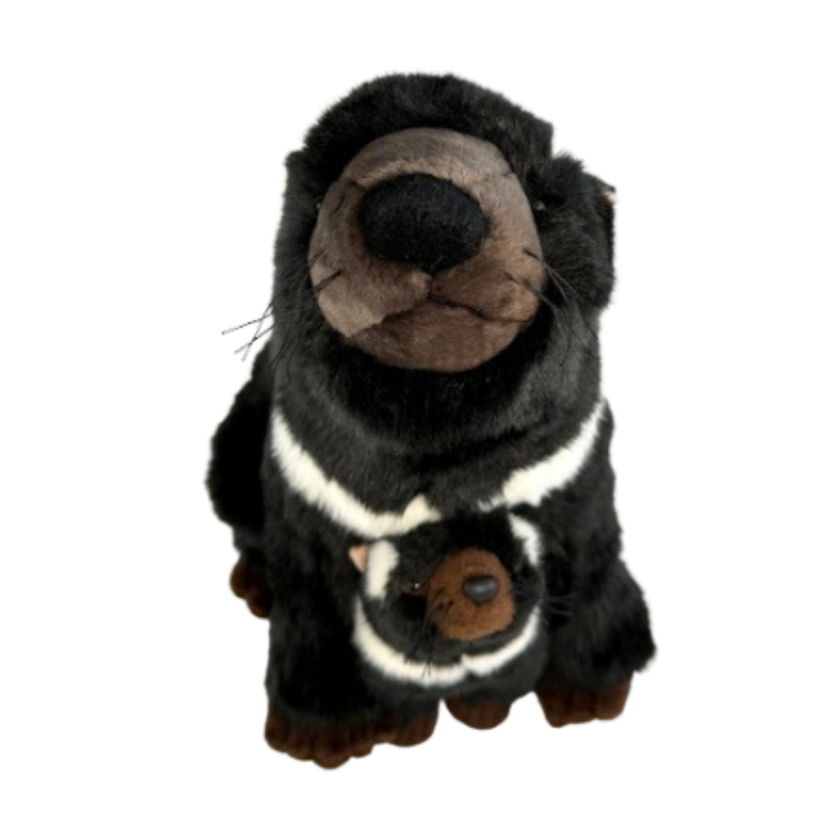 Bocchetta Ebony & Zippy 28cm Tasmanian Devil with Baby Plush Toy (Australian Stuffed Animal Souvenir Gift)