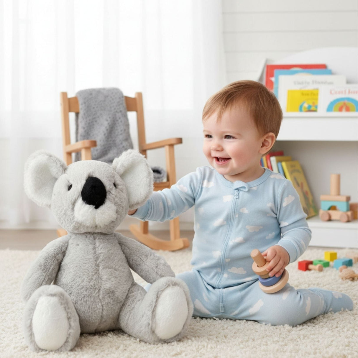 Bocchetta Echo 26cm Fluffy Koala Plush Toy - Grey (Stuffed Animal Baby Gift)