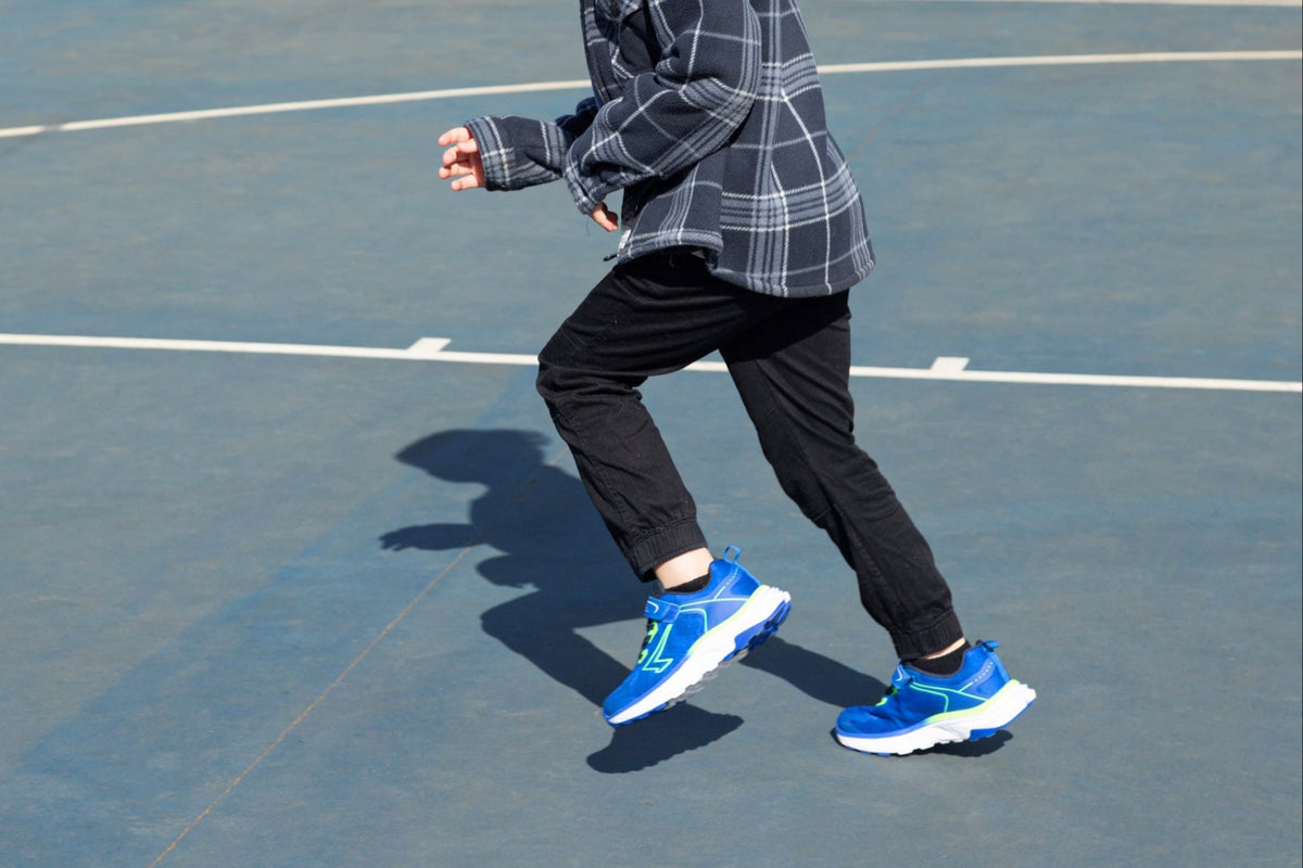 Sfida Dash Boys V Strap Runners - Royal/Lime (Kids Sneakers/Shoes)