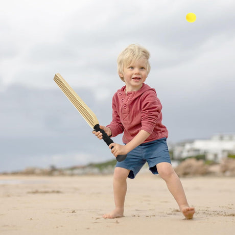 Kids EVA Cricket Bat & Ball Set 58cm Soft Foam Handle Backyard Sports Toy Kit