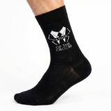 Formalaties Father of the Groom Mens Luxury Bamboo Wedding Socks - Black (Size 7-11)