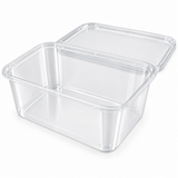 160x Reusable Food Containers with Lids 1750ml - Bulk Box