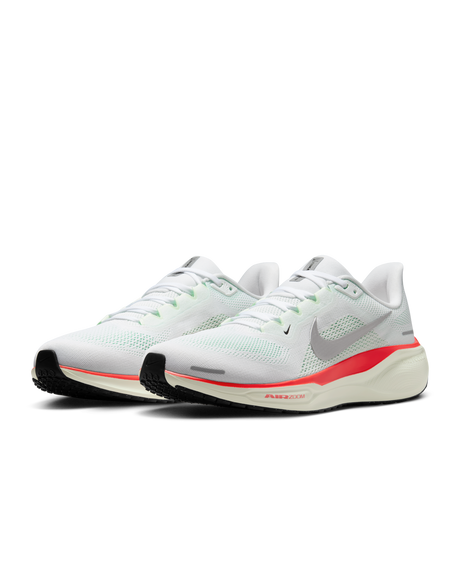 Nike Mens Air Zoom Pegasus 41 Sneakers Shoes Runners in White/Barely Green/Crimson