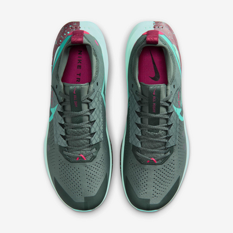 Nike Mens Zegama 2 Trail Running Shoes - Clay Green-Mint-Burgundy-Turquoise (Athletic Sneakers/Runners)
