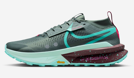Nike Mens Zegama 2 Trail Running Shoes - Clay Green-Mint-Burgundy-Turquoise (Athletic Sneakers/Runners)