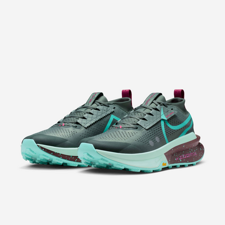Nike Mens Zegama 2 Trail Running Shoes - Clay Green-Mint-Burgundy-Turquoise (Athletic Sneakers/Runners)