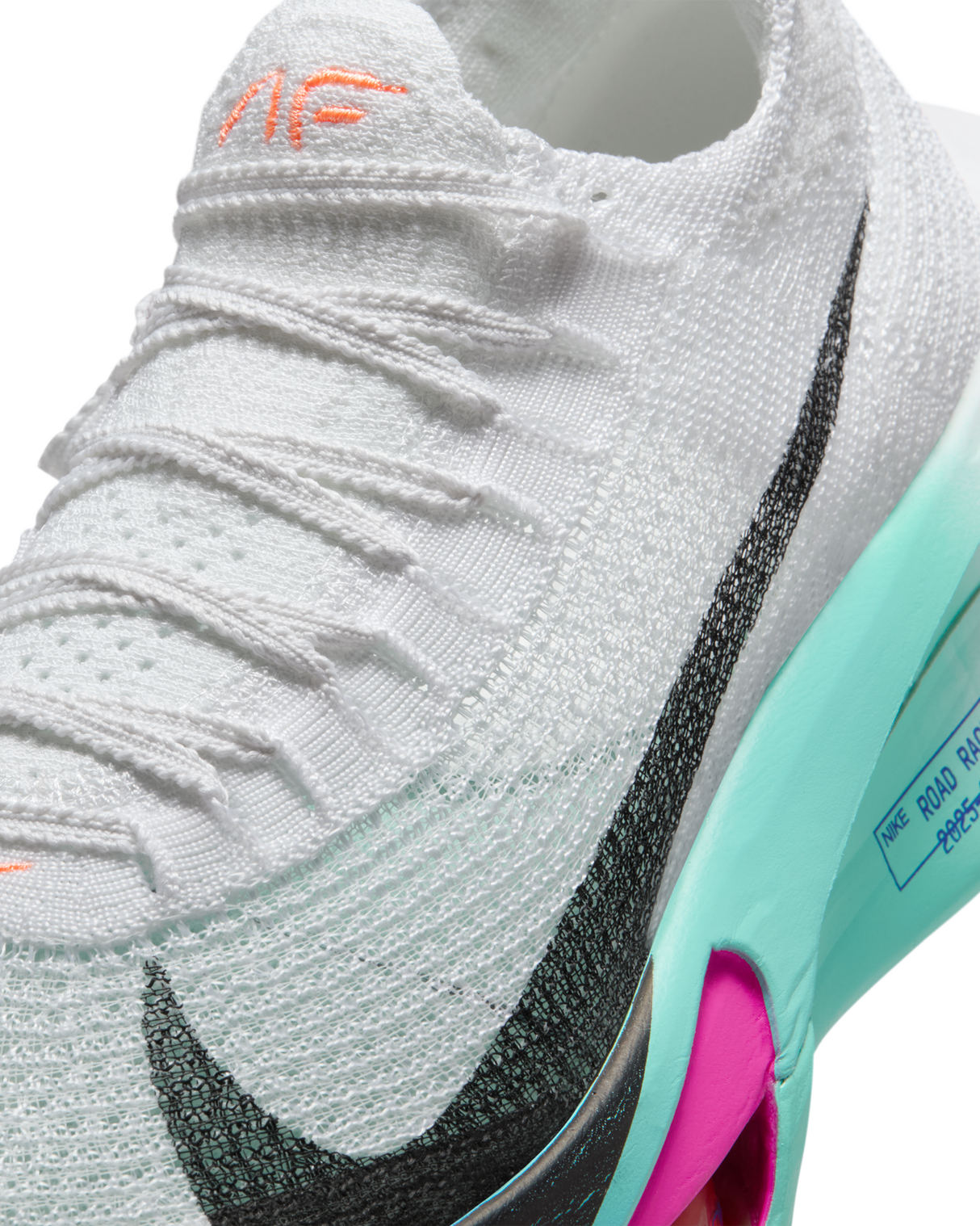 Nike Womens Alphafly 3 Road Racing Shoes - White-Turquoise-Concord (Athletic Sneakers/Runners)