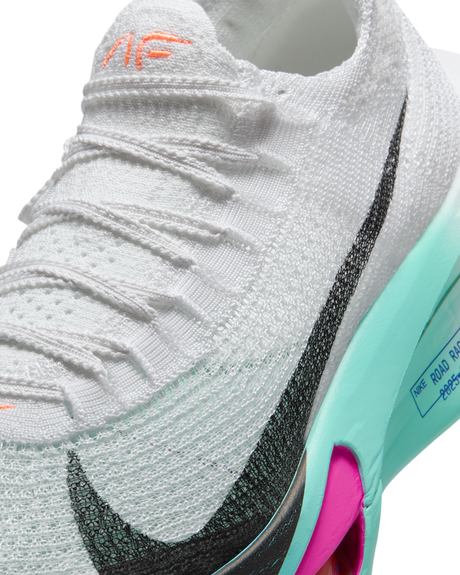 Nike Womens Alphafly 3 Road Racing Shoes - White-Turquoise-Concord (Athletic Sneakers/Runners)