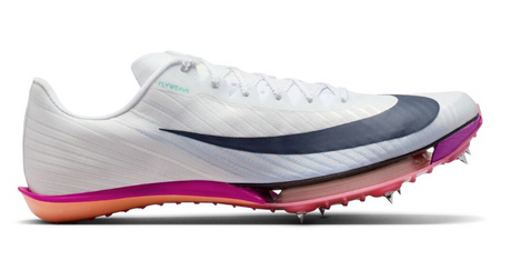 Nike Air Zoom Maxfly 2 Mens Track & Field Sprinting Spikes - White/Obsidian
