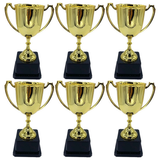 6x Gold Trophy Cup Bulk Pack - School Sports Day Winners/Events Award
