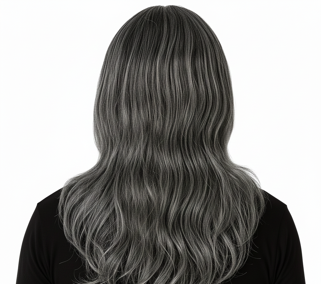 Mens Gothic Vampire Wig - Long Straight Scary Halloween Costume
