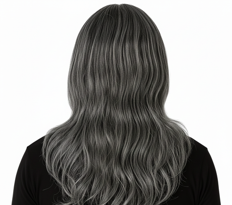 Mens Gothic Vampire Wig - Long Straight Scary Halloween Costume