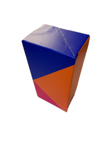 100x Medium Flat-Pack Cardboard Packing Boxes/Cartons Bulk Pack - Geometric Print (260x130x90mm)