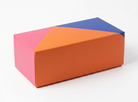 100x Medium Flat-Pack Cardboard Packing Boxes/Cartons Bulk Pack - Geometric Print (260x130x90mm)