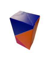 10x Medium Flat-Pack Cardboard Packing Boxes/Cartons - Geometric Print (260x130x90mm)
