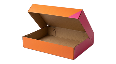 100x Medium Flat-Pack Cardboard Packing Boxes/Cartons - Geometric Print (270x180x80mm)