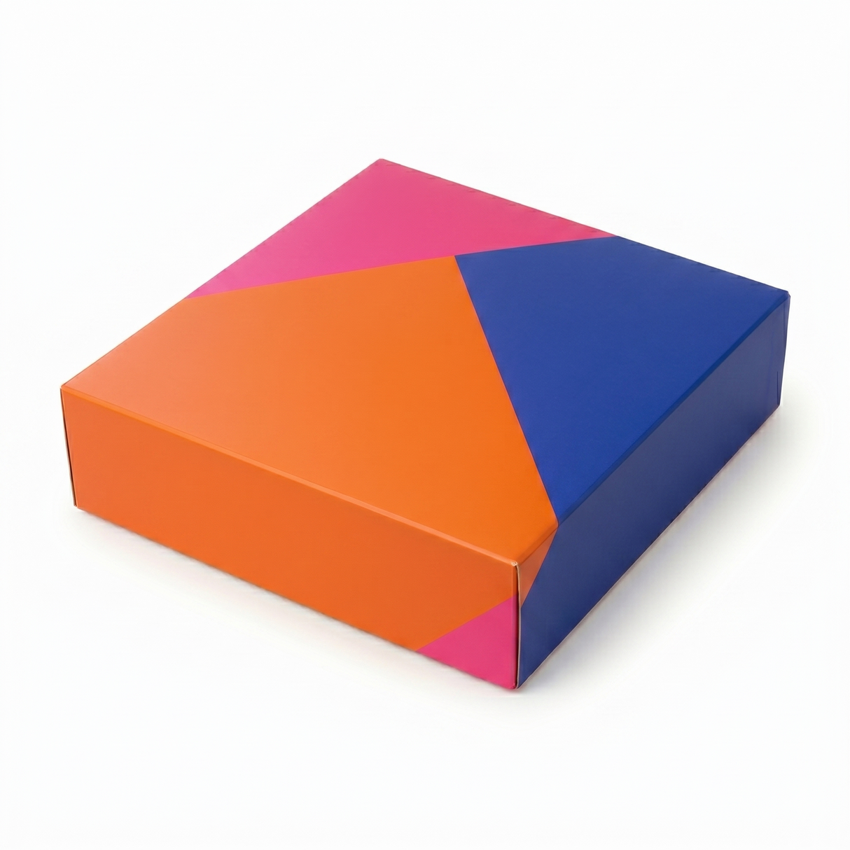 120x Large Deep Flat-Pack Cardboard Packing Boxes/Cartons Bulk Pack - Geometric Print (255x255x65mm)