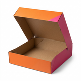 20x Large Deep Flat-Pack Cardboard Packing Boxes/Cartons - Geometric Print (255x255x65mm)
