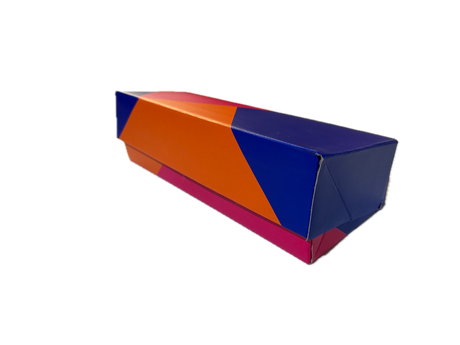 20x Small Flat-Pack Cardboard Packing Boxes/Cartons - Geometric Print (278x100x55mm)
