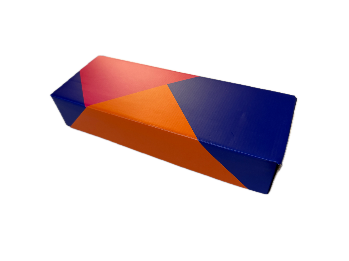 220x Small Flat-Pack Cardboard Packing Boxes/Cartons Bulk Pack - Geometric Print (278x100x55mm)