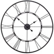 Jumbo Extra Large Roman Numeral Metal Frame Wall Clock in Black Matte 101x11x101cm