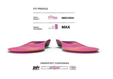 Superfeet Womens Run Support Insoles w/ Aerospring Dual Foam - Pink