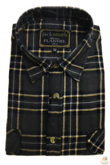 Mens Button Up FLANNELETTE SHIRT Check 100% COTTON Flannel Vintage