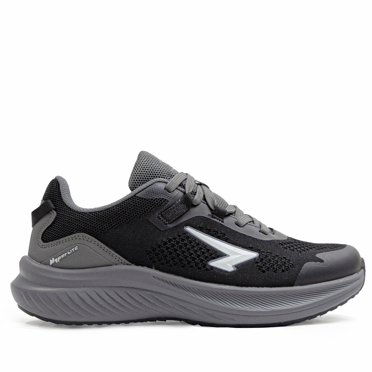 Sfida Flex Mens Knit Runners - Black/Grey (US 14)