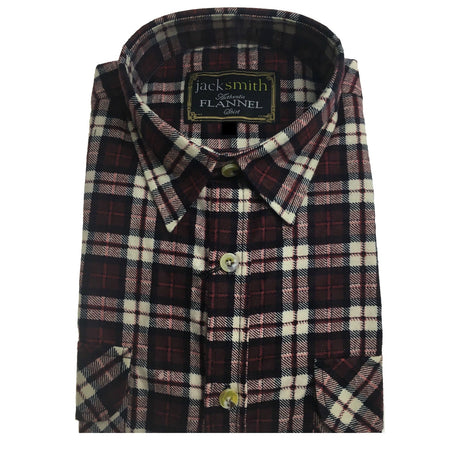 Mens FLANNELETTE SHIRT Check 100% COTTON Flannel Vintage Long Sleeve - 48 (Full Placket)