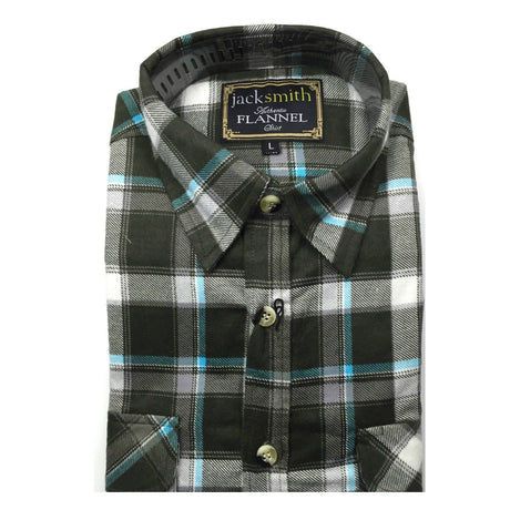 Mens FLANNELETTE SHIRT Check 100% COTTON Flannel Vintage Long Sleeve