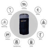 Microfibre Travel Towel Fast Drying Gym Sport Camping Swimming Hiking Workout - Grey