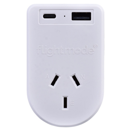 Outbound Australia/NZ to USA/Canada & More Travel Adapter - Earthed w/ USB C & A