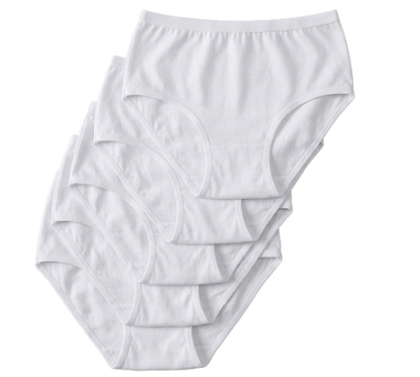 5pcs Womens Disposable Underwear Undies in L/XL (100% Cotton)